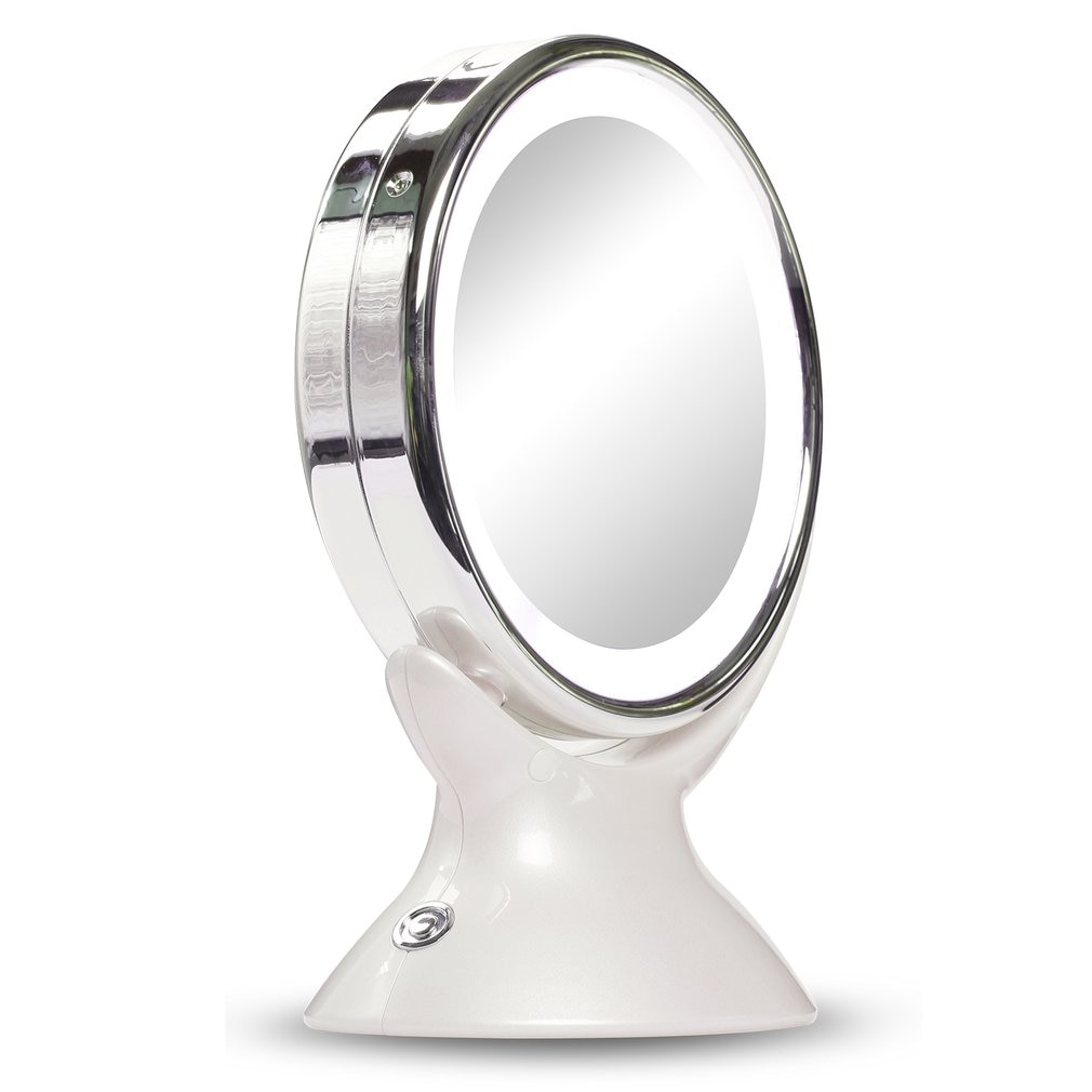 LED Cosmetic Mirror LED Lights Makeup Mirror 5X Magnifying Makeup Mirror 360-degree Rotating Mirror For Bathroom Bedroom: Default Title