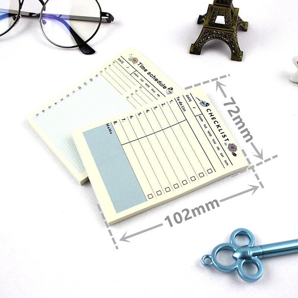 60 Lakens Vogel Patroon Memo Pad Leuke Wekelijkse Maandelijkse Werk Planner Sticky Note Leuke Marker Vlaggen Sticker Planner Kleine Notebooks S