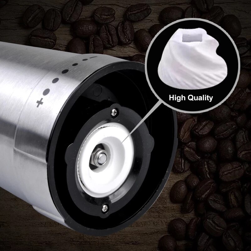 Electric Coffee Grinder Usb Charging Mill Stainless Steel Adjustable Coffee Bean Mill Pepper Grinding Machine Kitchen Gadgets