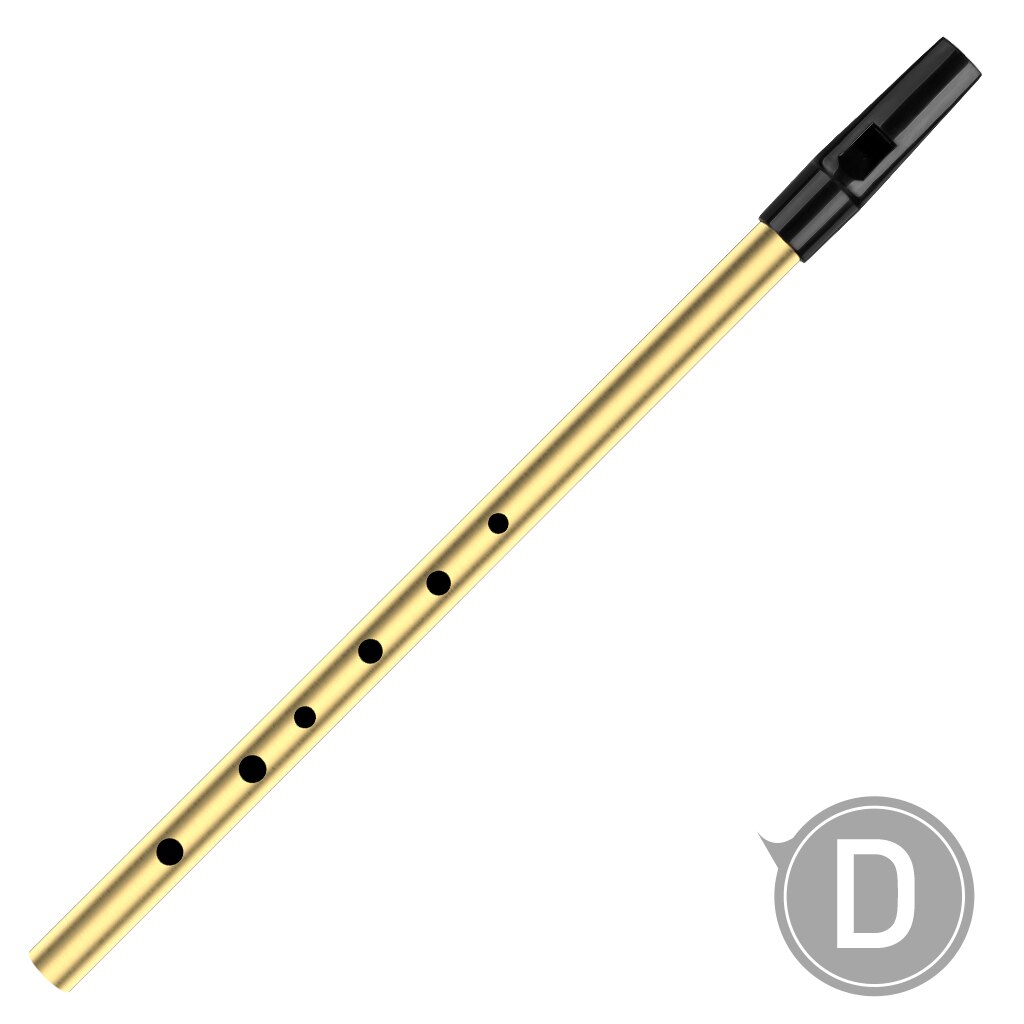 Brass Mellow Whistle Key Of C &amp; D Authentic Irish Instruments Tin Whistle For Beginners Intermediates Experts Great Idea: D Key Gold