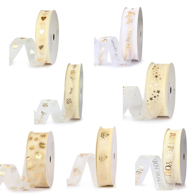 1 rol polyester lint diy strik knutsellinten kaart inpakken bloemen bloemgebonden verpakking taart bakken decoratie