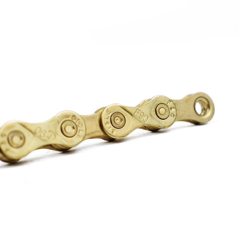 F90 9 prędkości łańcuch rowerowy złoty 116L łańcuch rowerowy 27 prędkości stałe Paltes robić roweru szosowego i górskiego łańcuch rowerowy s 9 S Ultralight 285g części rowerowe