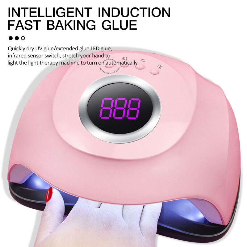 180W Zon M3 Nail Gel Droger Nail Lamp 45LED Uv Lamp Snel Droog Nagellak Drogen Lamp Roze/groen Professionele Manicure Lamp
