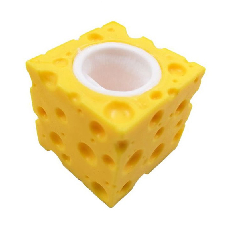 Fidget-käse-texturspielzeug, tragbarer massageball, kawaii-squishy-spielzeug, weicher ball: Weiß