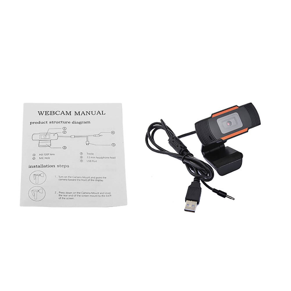 720/1080P Webcam USB Video Recording Built-in Mic Camera for Laptop Desktop PC Webcam HD 480P PC Camera