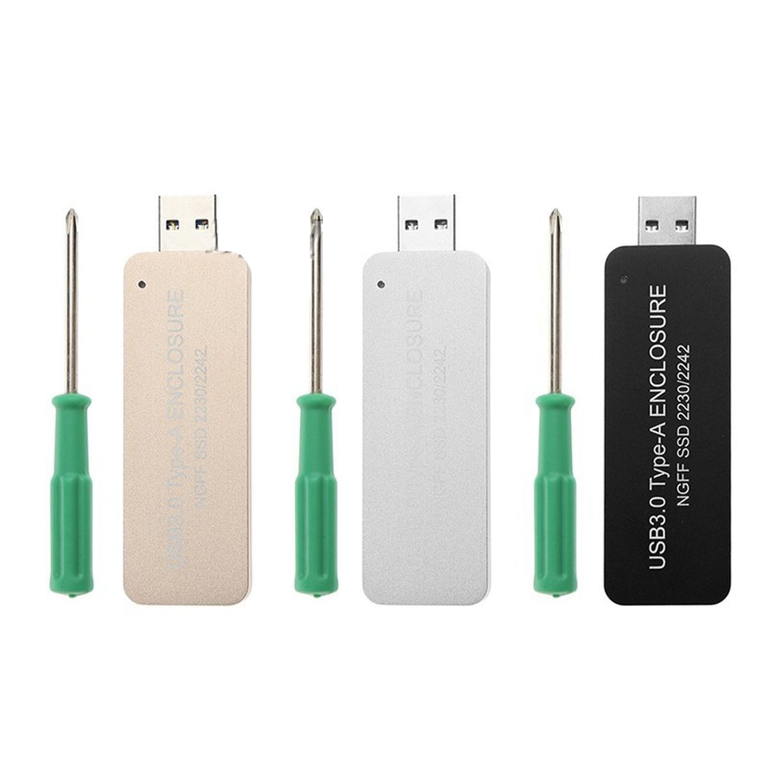 Obudowa M.2 SSD USB 3.0 do NGFF SATA 2230/2242 - Plug & Play Aluminium