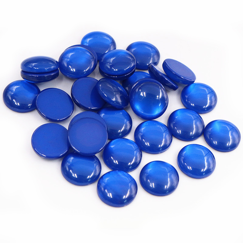 Neue 40 Stück 8 10 12mm mischen Farben Katzenauge Serie Flach zurück Harz Cabochons Schmuck Zubehör: 12mm / Lila