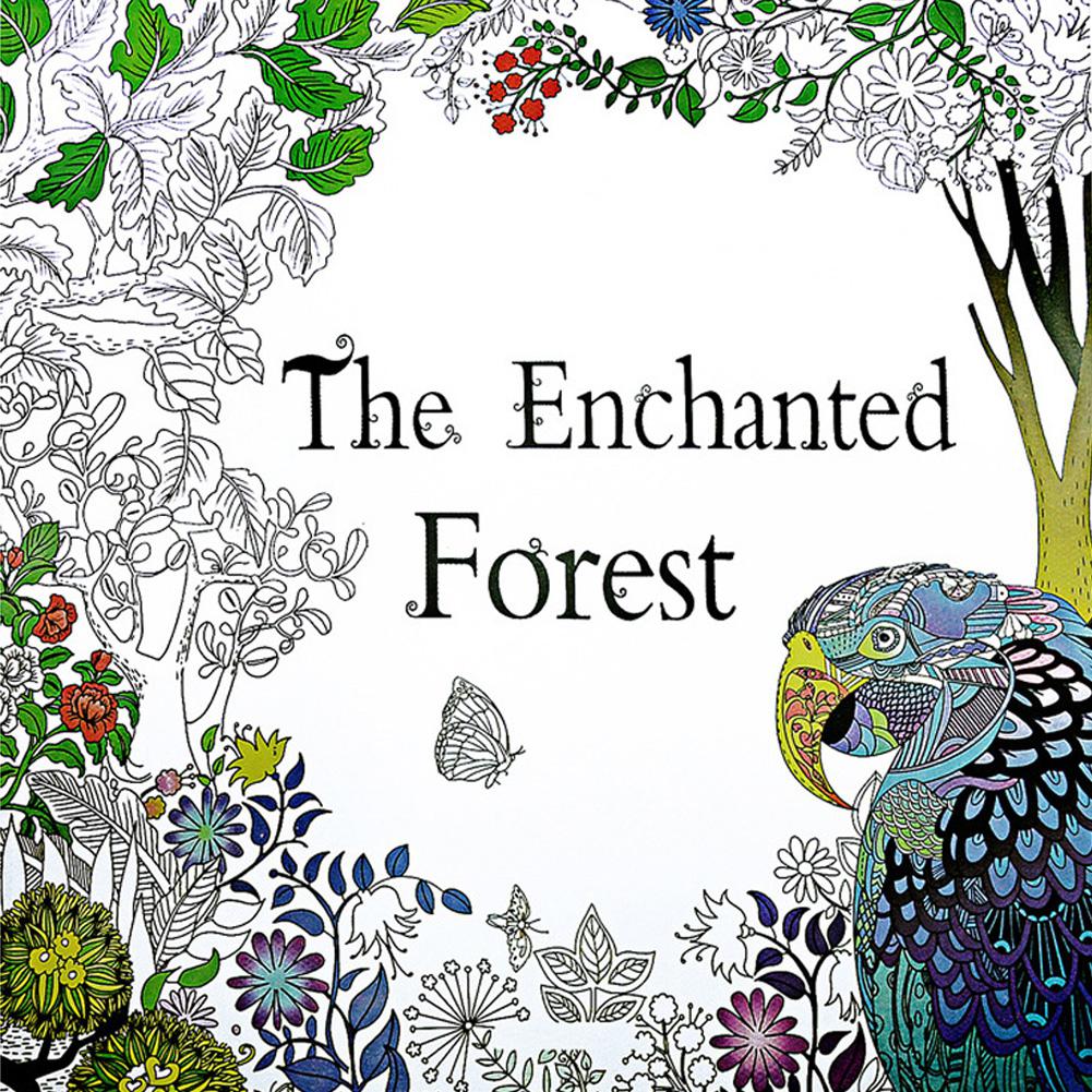 MeterMall 12 Pages Inside Secret Garden Adult Decompression Hand-painted Coloring Book Mysterious Garden Coloring Book: Magic Forest