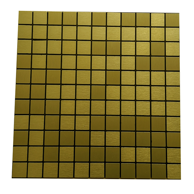 Piastrelle della metropolitana del Backsplash della cucina sbucciare e incollare Backsplash pannelli di parete della carta da parati 3d insonorizzati del metallo attaccare sulle piastrelle per la cucina: Gold