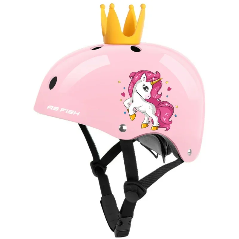 Kids Skateboard Bicycle Helmet Aults Adjustable Motorcycle Helmet with Crown Scooter Balance Bike Riding Protective Gear: S / Chocolate
