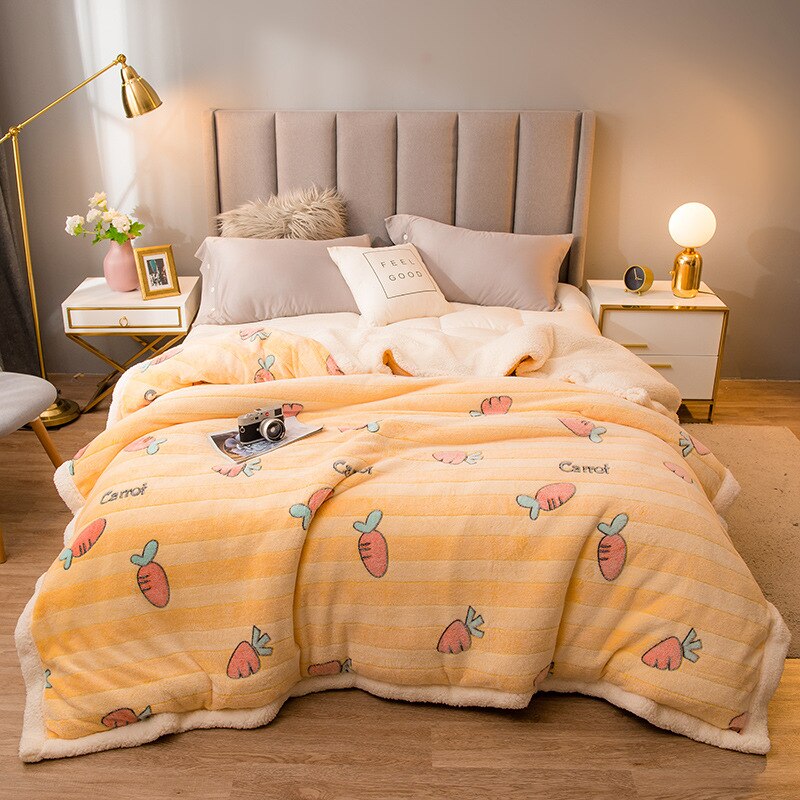 Super Warme Decke Luxus Dicke Decken Für Betten Vlies Decken und Wirft Winter Erwachsene Bett Abdeckung: gestylt / 150x200cm