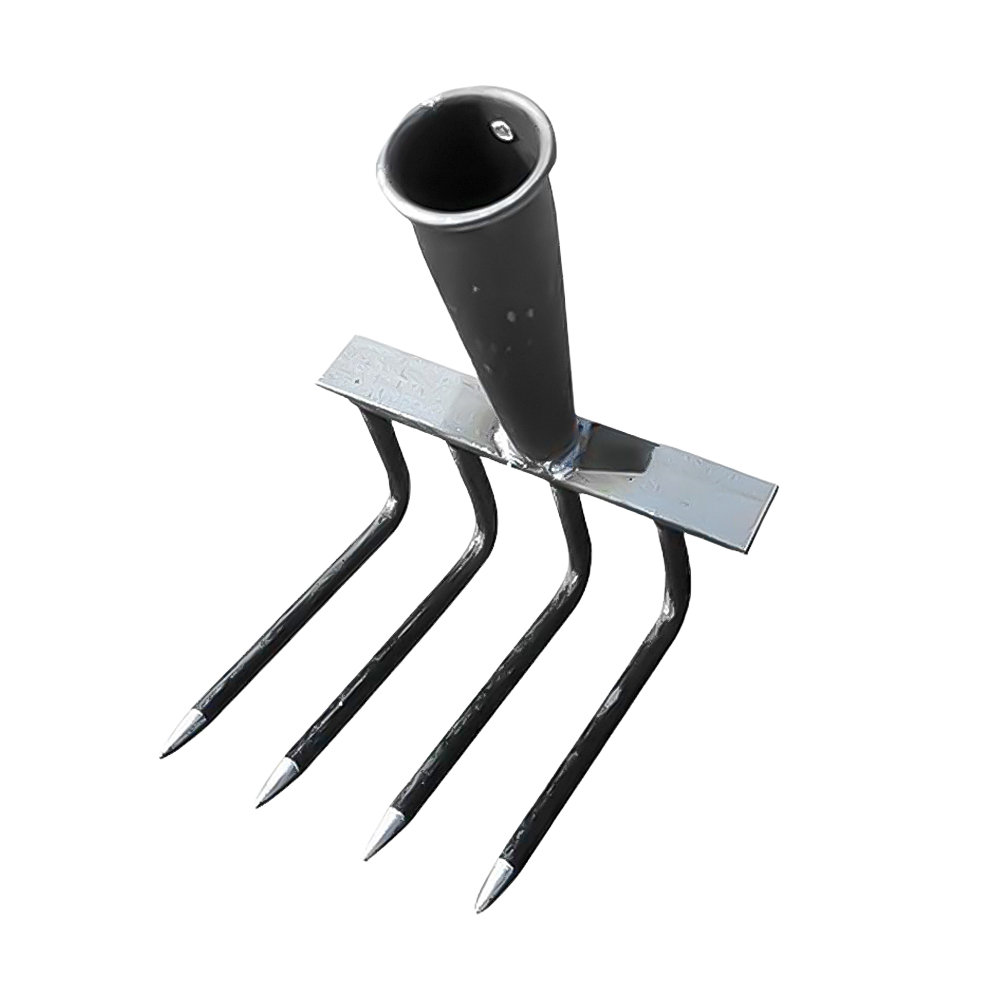 2-in-1 tuinbeluchter Geventileerde verticuteermachine Tuinieren Roterende helmstok Roterende cultivator Gereedschap Bodemploeggereedschap voor tuingazon: WHITE