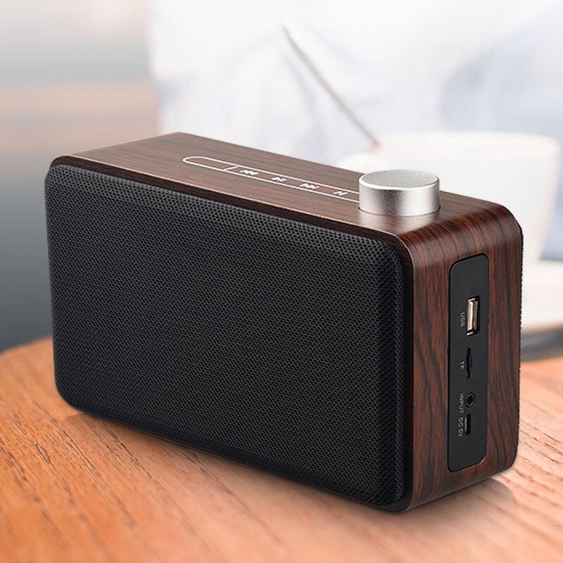 W5A Draadloze Bluetooth Speaker Multi-Functie U Schijf Houten Thuis Subwoofer Audio