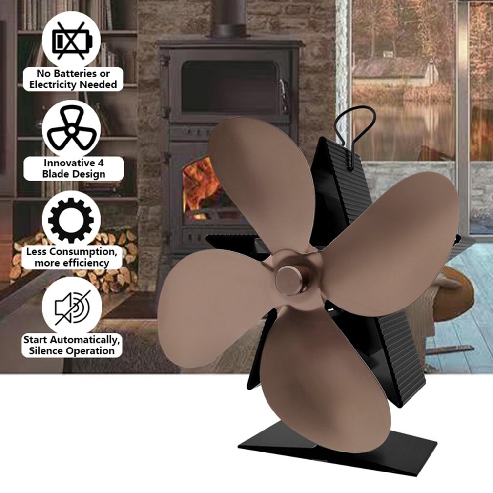 Premium Fireplace Thermodynamic Fan Alumina Fan Blade Ultra Quiet Warm Fireplace Fan Thermal Power Fan