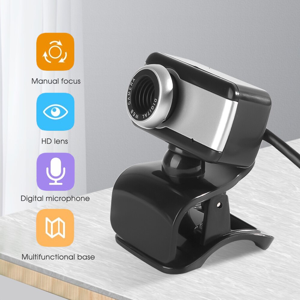 Kebidu Digitale Usb Webcam Met Microfoon 50M Mega Pixel Stijlvolle Draaien Camera Hd Webcam Microfoon Clip Voor Skype laptop Notebook