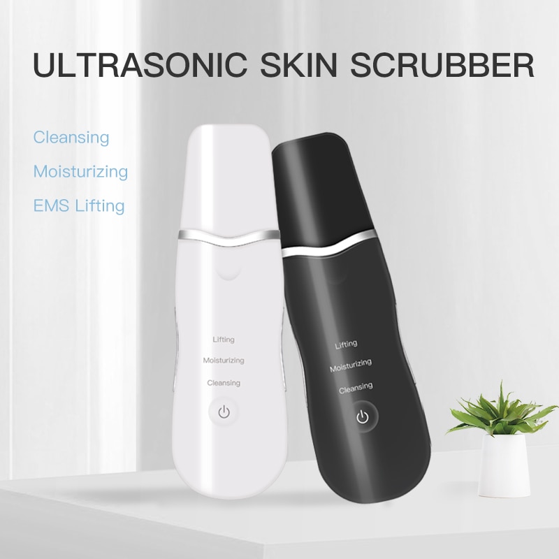 Ultrasonic Skin Scrubber Face Spatula Blackhead Removal Pore Cleanser Skin Peeling Lifting Comedone Extractor Beauty Instrument