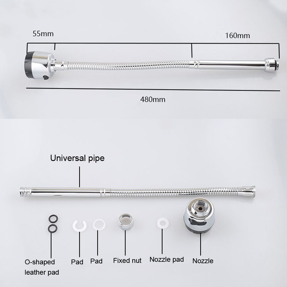 Buse d'extension de robinet de cuisine à double trou, robinet d'économie d'eau, accessoires d'évier, rotation à 360 °, F/05