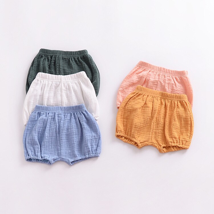 Sommer baby pige shorts baby pige solide løstsiddende korte bukser pige sommer tøj baby pige bloomers