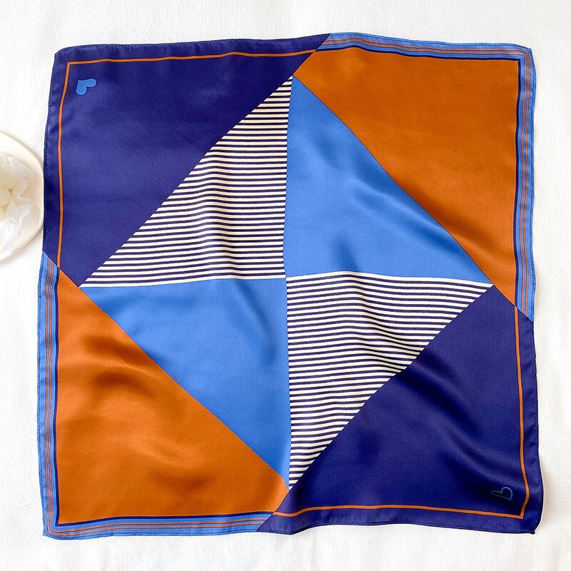 Brand Silk Square Scarf For Women Small Shawl Kerchief Neck Scarves Female Headband Scarfs For Ladies: see chart 2