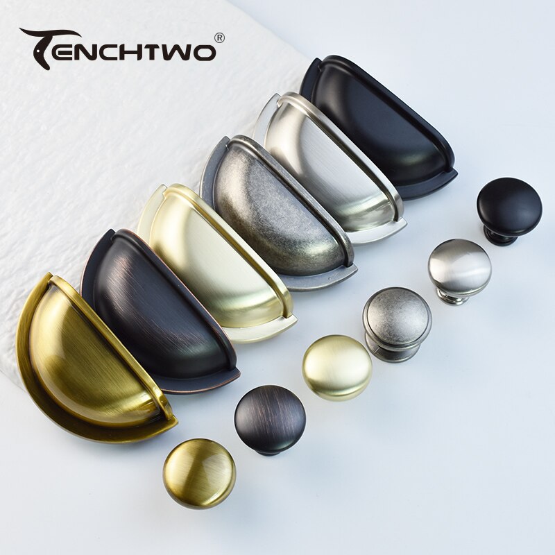 Gold/Bronze Shell Handle Ears Semicircular Shape Furniture Handles Wardrobe Cupboard Cabinet Knobs Kitchen Drawer Door Pulls