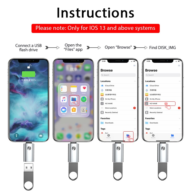 Nohon Usb 3.0 Verlichting Otg Adapter Voor Iphone 11 Pro Max 7 8 X Data Sync Muis Toetsenbord Usb U disk Flash Voor Ios 12 13 Converter