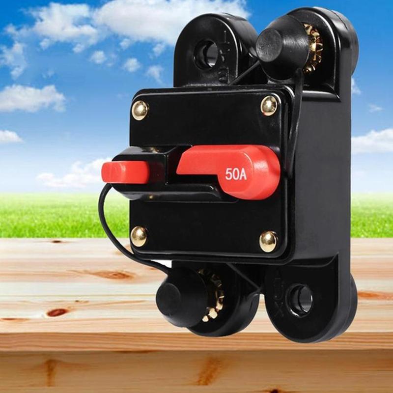 50Amp -100Amp Circuit Breaker Reset Fuseholder Car Boat Fuse Holder Waterproof 12-24V