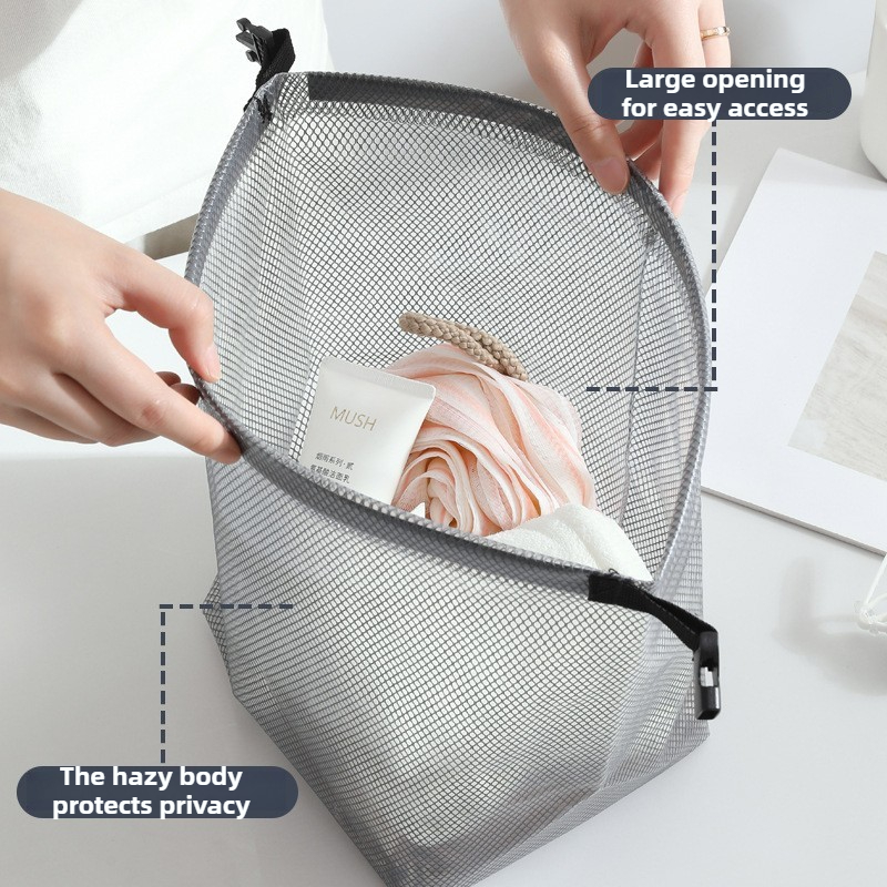 Bærbar vanntett reiseveske gjennomsiktig toalettveske med stor kapasitet sminkeorganisator bade- og toalettveske for kvinner