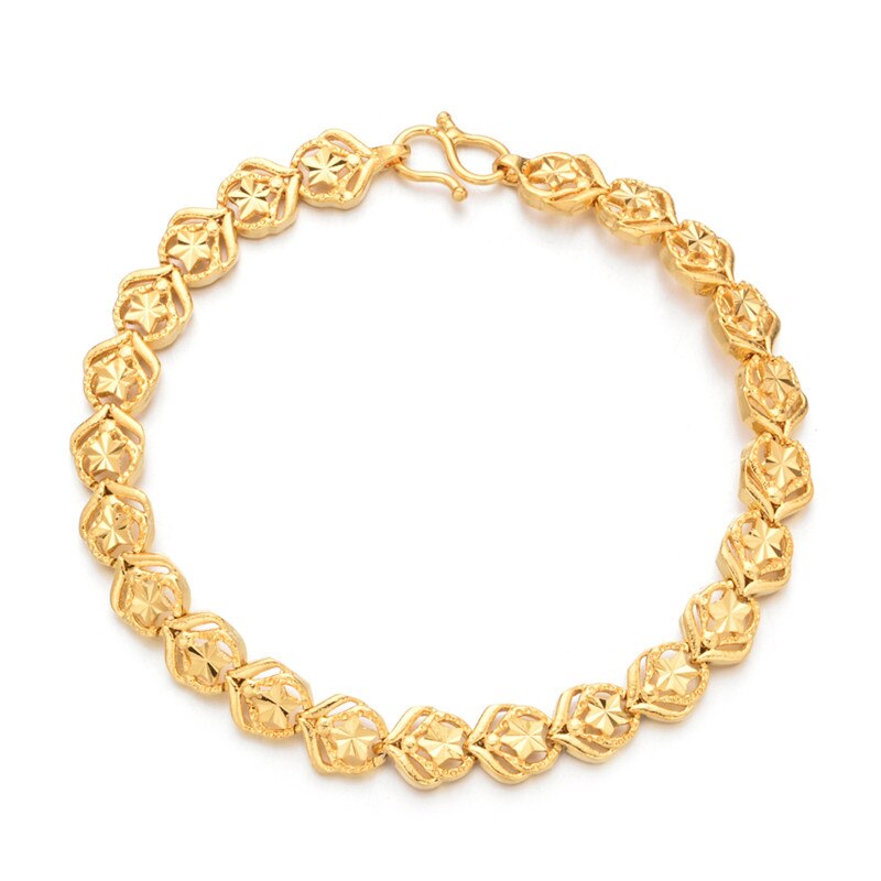 À la Or Chaîne Bracelets Pour Femme Hommes Cuivre Poli Multi-style cubain lien Chaîne Bracelet & BangleJewelry Sans Fondu: Style 5
