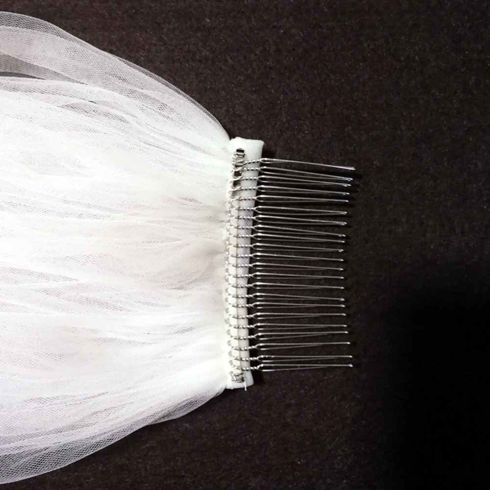 Wedding Veil Bridal Veil 2 layers White Ivory veil Soft veil Wedding Accessories With Comb Veu de Noiva