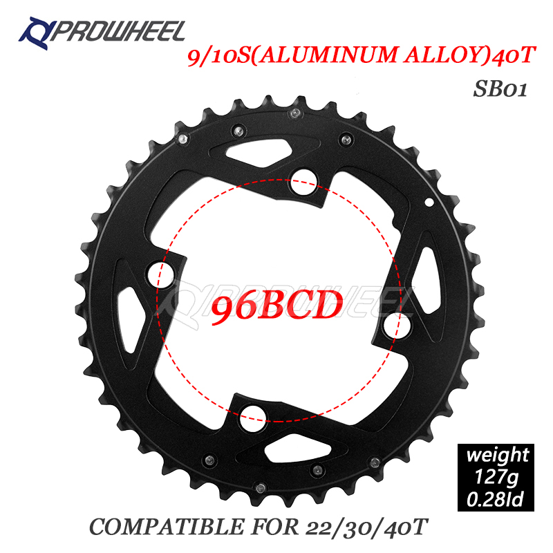 Prowheel Mountainbike Kettingblad 22T 24T 30T 32T 40T 42T 44T Tandwiel Staal/Legering Tand Plaat Deel Ronde Kettingblad 64/96/104BCD: 10S 40T SB01 AL