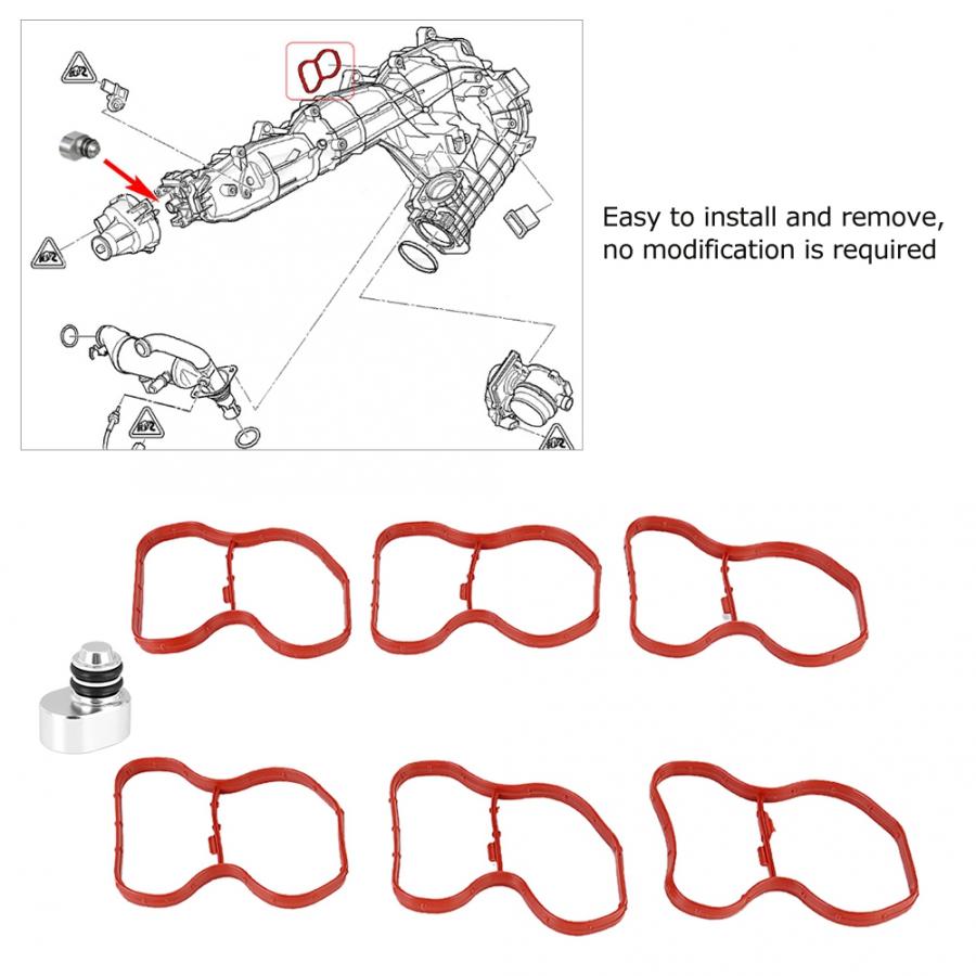 Swirl Flap Flaps Plug Delete Kit for N57 N57S E90 E91 E92 E93 F07 F10 F11 Car Replacement Accessories Rubber Swirl Plug Kit