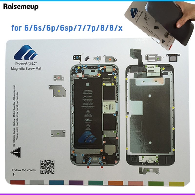 Alfombrilla de tornillo magnético para iphone 6, 6s, 7 plus, 7 p, 8, almohadilla de guía de trabajo, herramientas profesionales de reparación de placas, alfombrilla para iphone 7, 6s, 6 plus