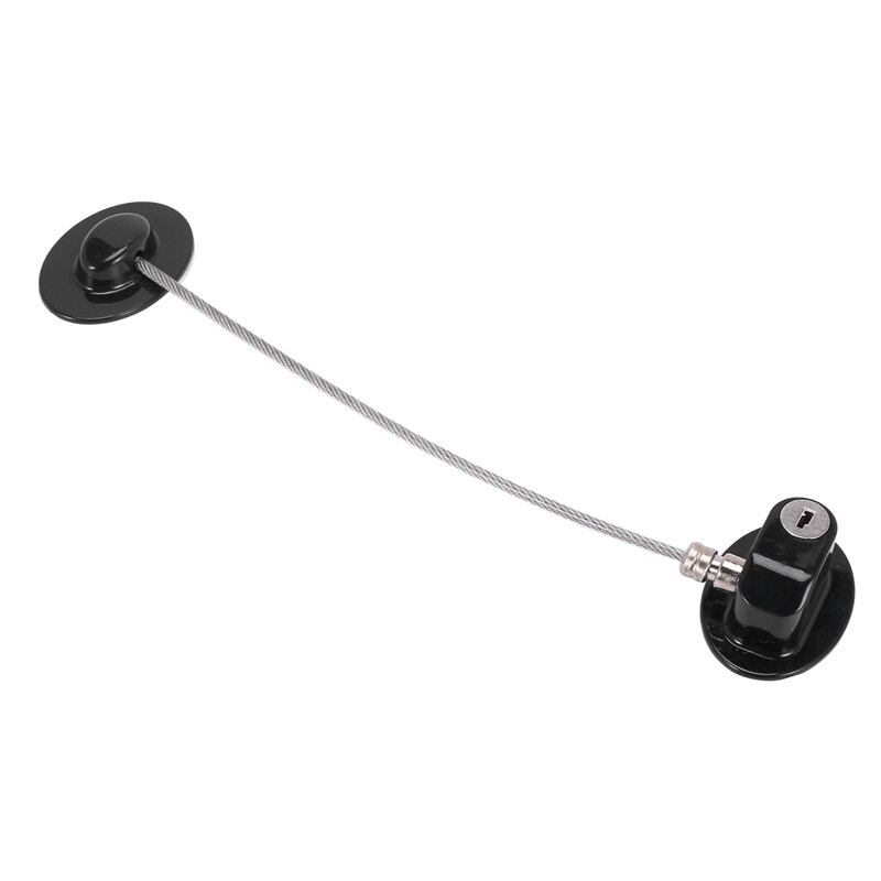 2 Pieces Refrigerator Door Lock Strong Adhesive Freezer Door Lock File Drawer Lock Child Safety Cupboard Lock with Key