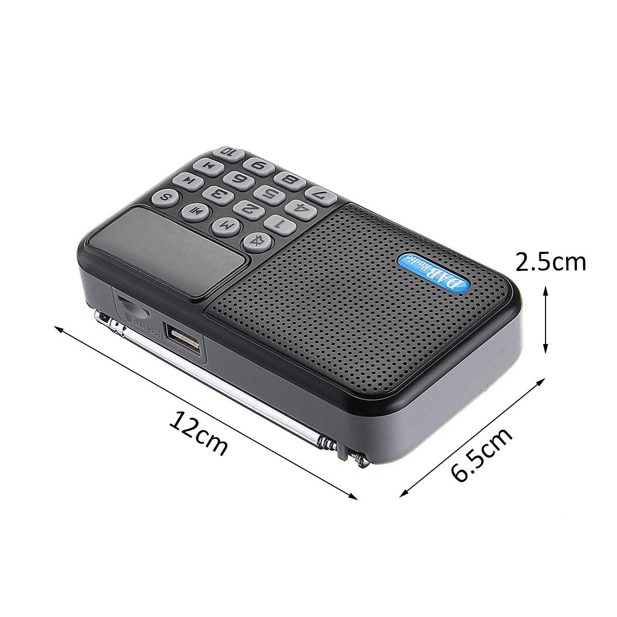 Digital DAB DAB+FM Radio Player Receiver Mini Portable bluetooth Speaker Stereo Music FM Receiver