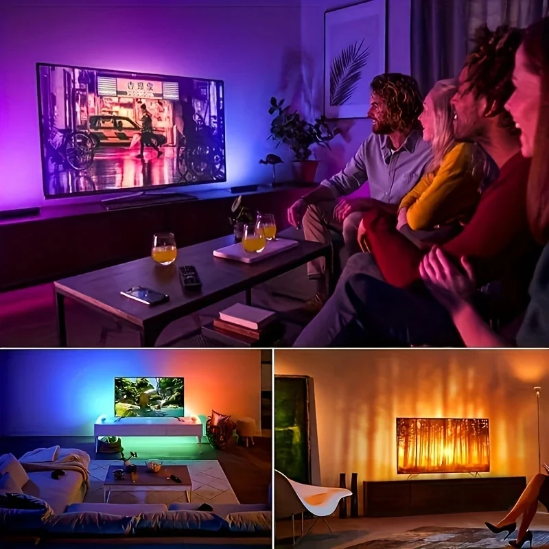 1M-30M RGB LED-striplicht Bluetooth APP Controle Kleur veranderend licht Flexibele LED-lamptape voor TV-achtergrondverlichting Kamerdecoratie