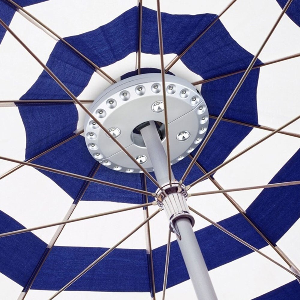Parapluie, lampe solaire, éclairage Portable à 28Led, idéal pour le Camping, le jardin, une terrasse, un Patio, luminaire