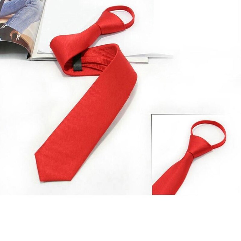Men's Luxury Noble Necktie For Wedding Party Business Formal Suits Convenient Pre-tied Zipper Ties Narrow Necktie