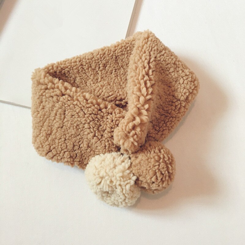 Herfst- en wintergebreide kindersjaal joker koreaanse stijl effen ringsjaal voor jongen en meisje 44