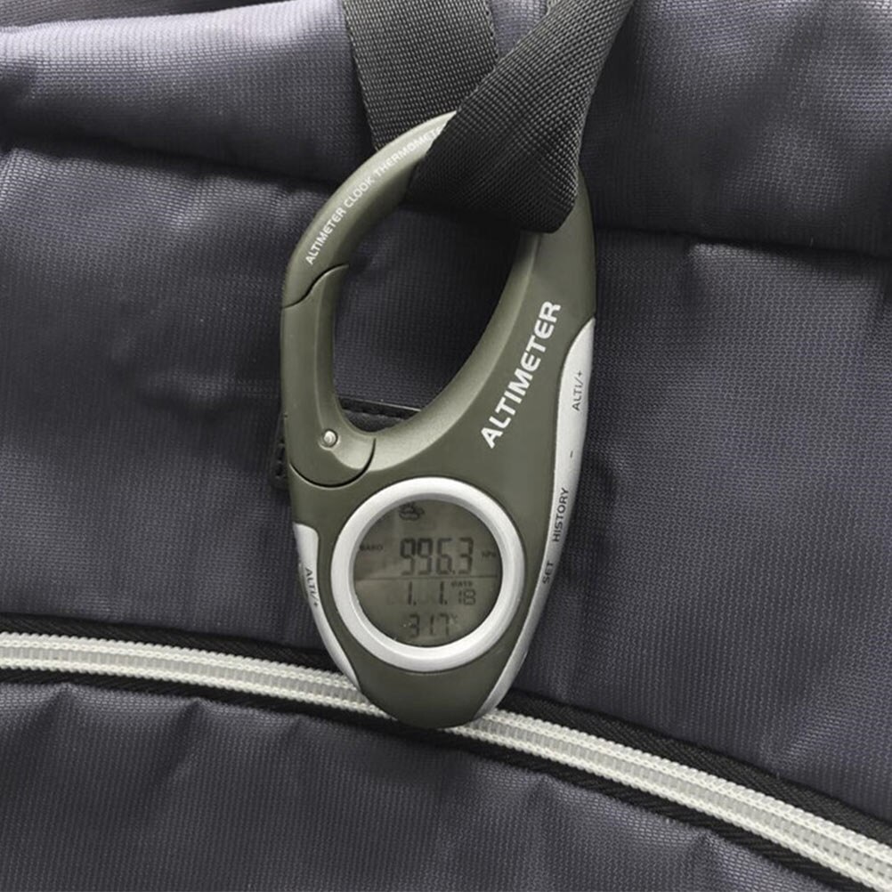 Portable Carabiner Barometer Handheld Altimeter Mountain Climbing