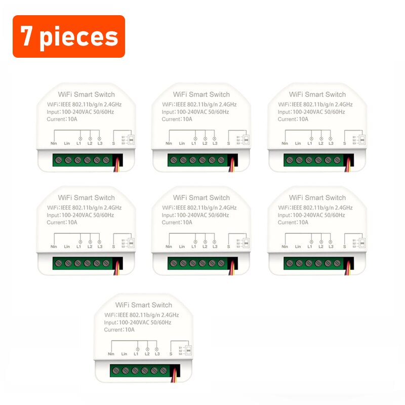 Tuya 3-gang MINI Wifi Smart Switch 3 Channels Timer Relay Smart Life Automation Breaker Module Work With Alexa Google Home
