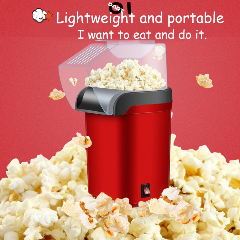 Electric Corn Popcorn Maker Household DIY Automatic Mini Popcorn Making Machine 1200W 110V 220V Home Kitchen Kids