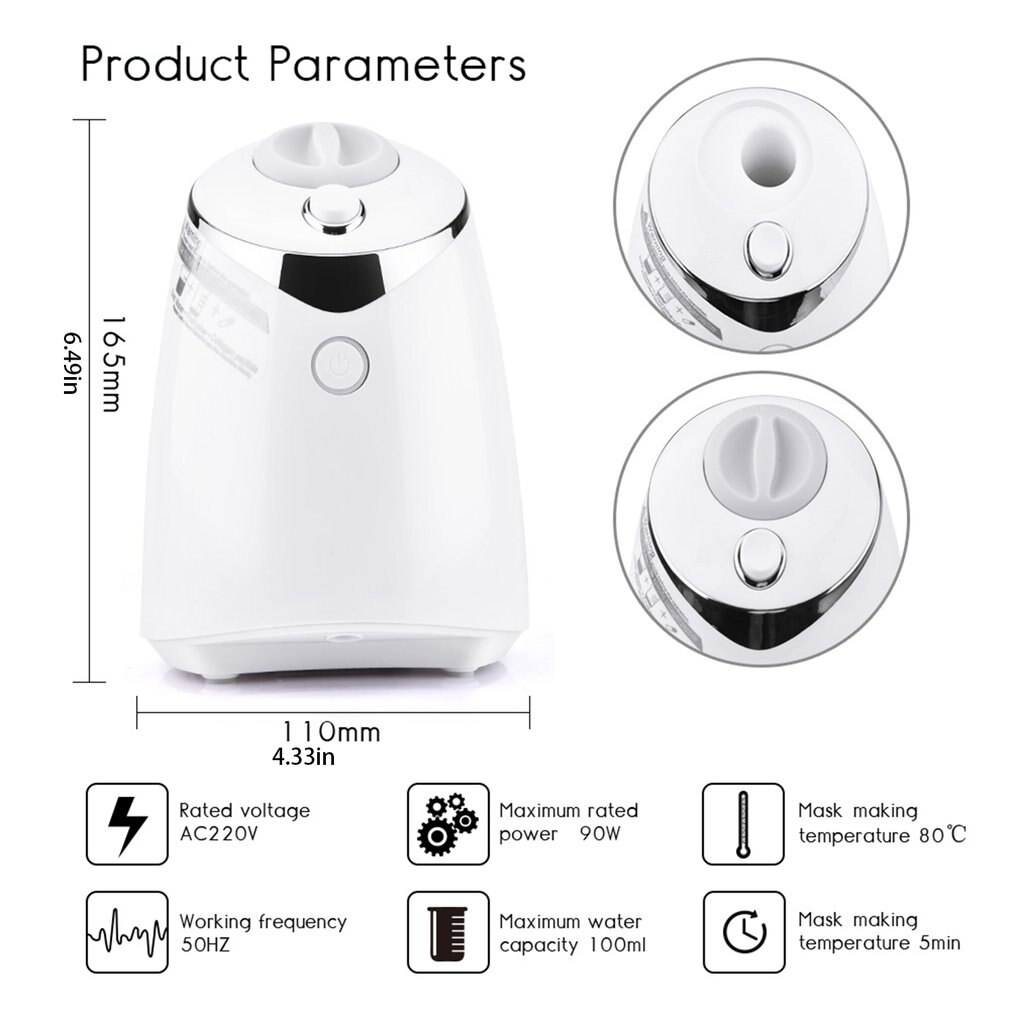 Macchina per maschera facciale per frutta fai-da-te macchina automatica per maschera per frutta e verdura registrazione vocale intelligente creatore di maschere per frutta biologica
