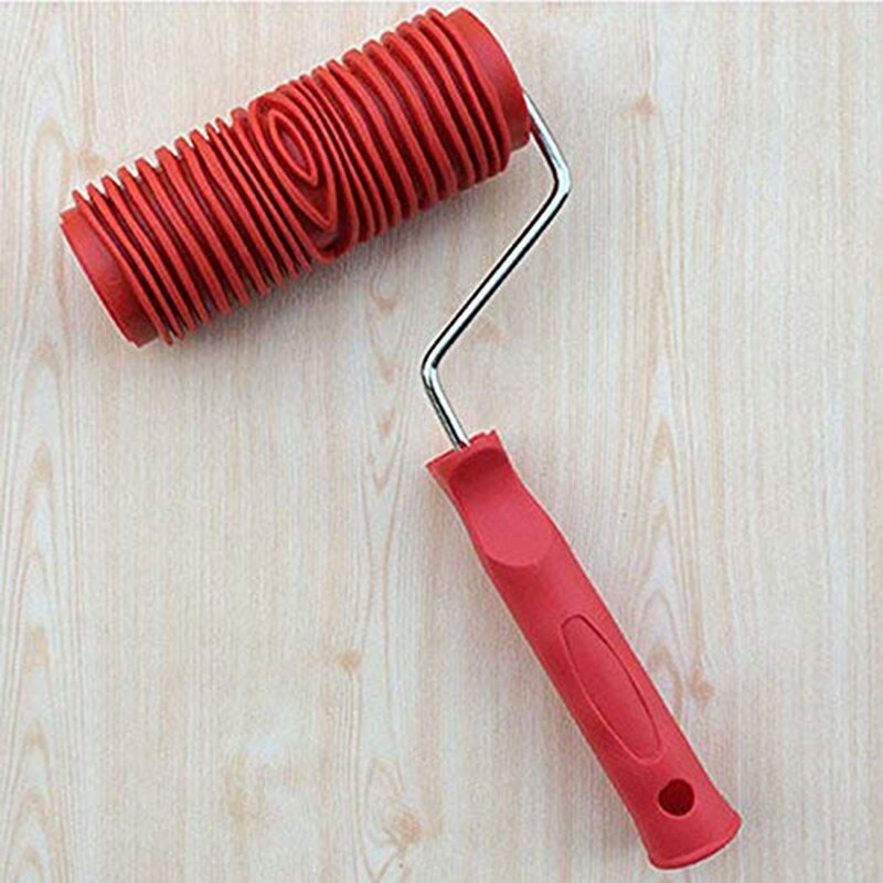 Juego de Herramientas de patrón de madera de imitación Eg300T, rodillo de goma de 7 pulgadas + Ms16, herramienta de grano de madera realista de imitación, recubrimiento de grano de madera en relieve