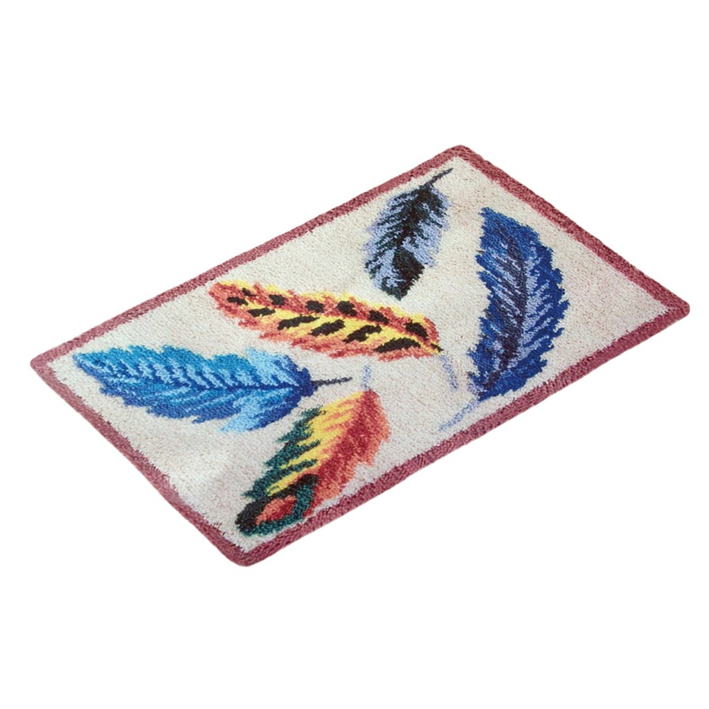 DIY Latch Hook Kit Rug Making Crafts for Kids/Adults 20 inch X 31 inch: Feather