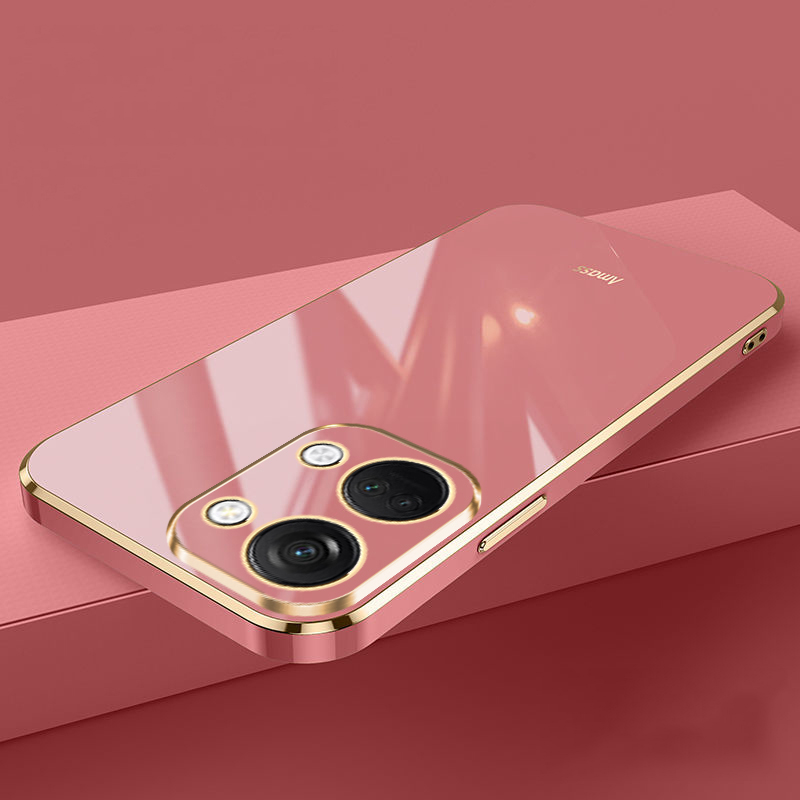 Pour OnePlus Nord 3 étui OnePlus Ace 2V coque de téléphone CPH2491 PHP110 étui 1 + nord3 luxe carré placage antichoc couverture arrière Fundas: ABS / Violet Rose