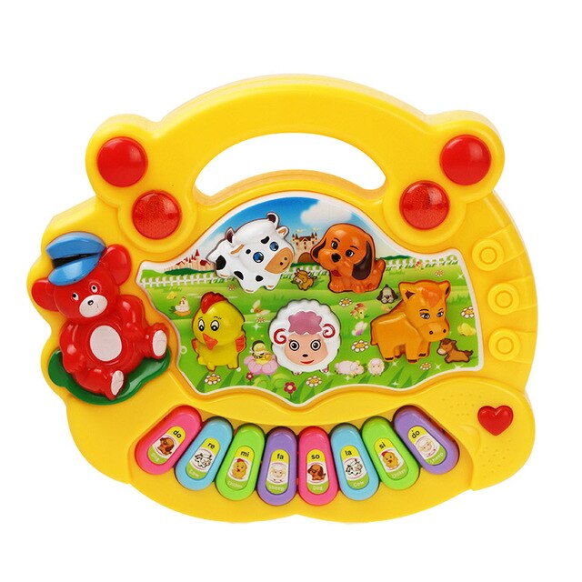 2 Soorten Farm Animal Geluid Kids Piano Muziek Speelgoed Muzikale Dieren Klinkende Keyboard Piano Baby Spelen Type Muziekinstrumenten: 04