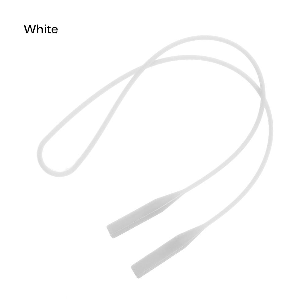 1PC Silikon Brillen Schlüsselband Gläser Kette Sonnenbrillen Band Sport Band Kabel Halfter Für freundlicher Erwachsene Auge Zubehör: B- 53 cm Weiß