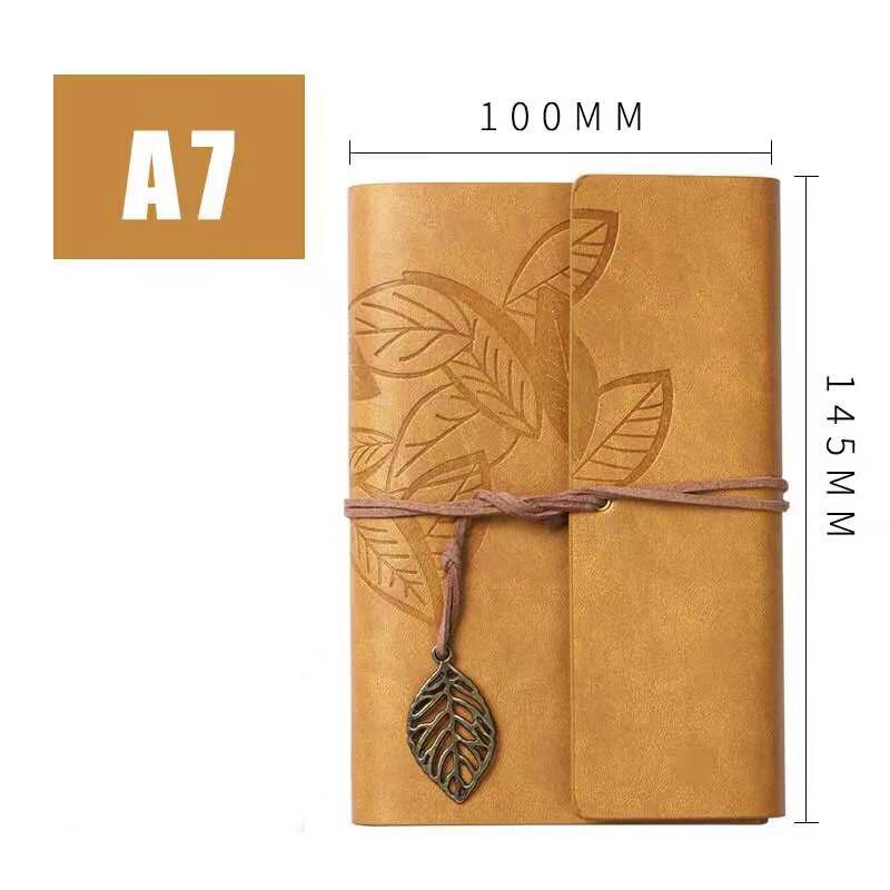 Yiye Zhiqiu – carnet de notes en cuir à feuilles mobiles, carnet de voyage, journal intime , cahier A6, personnalisation: A7 yellow