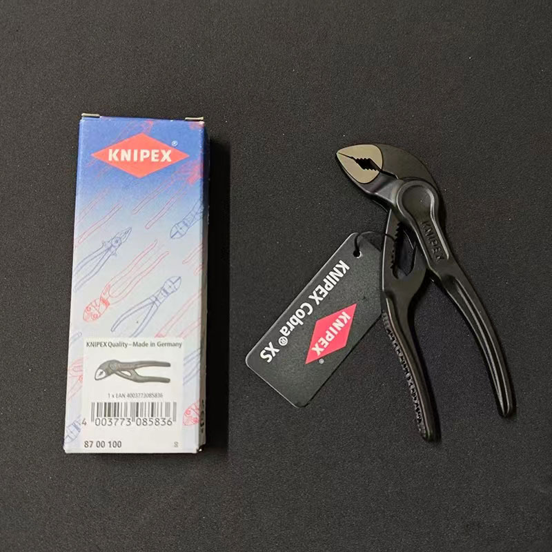 KNIPEX 87 00 100 Cobra XS Water Pump Pliers 4 Inches Polished Plier 11 Adjustment Positions Plier Tool For Consctruction