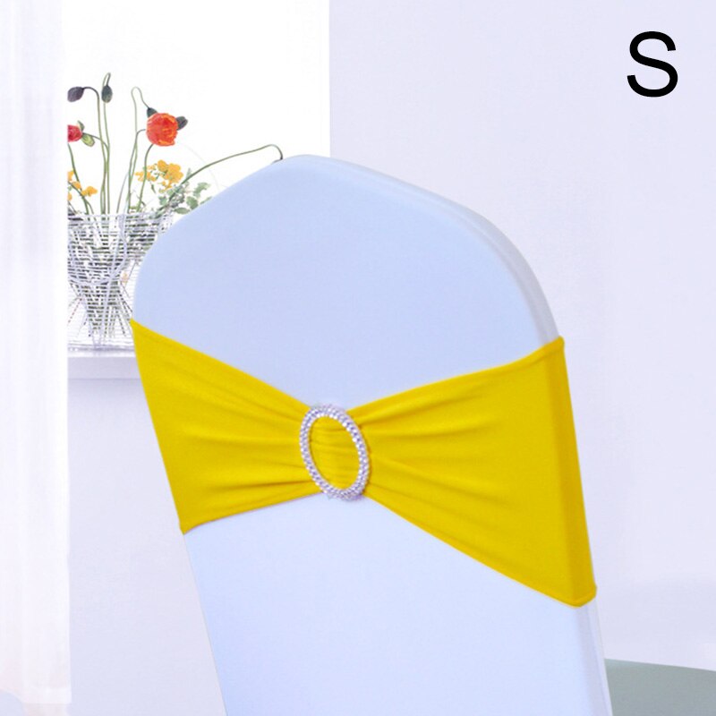 Elastische Spandex Stoel Bow Sash Stretch Lycra Stoel Sjerp Band Met Ronde Gesp Slider Voor Banket Hotel Bruiloft Decoratie: S
